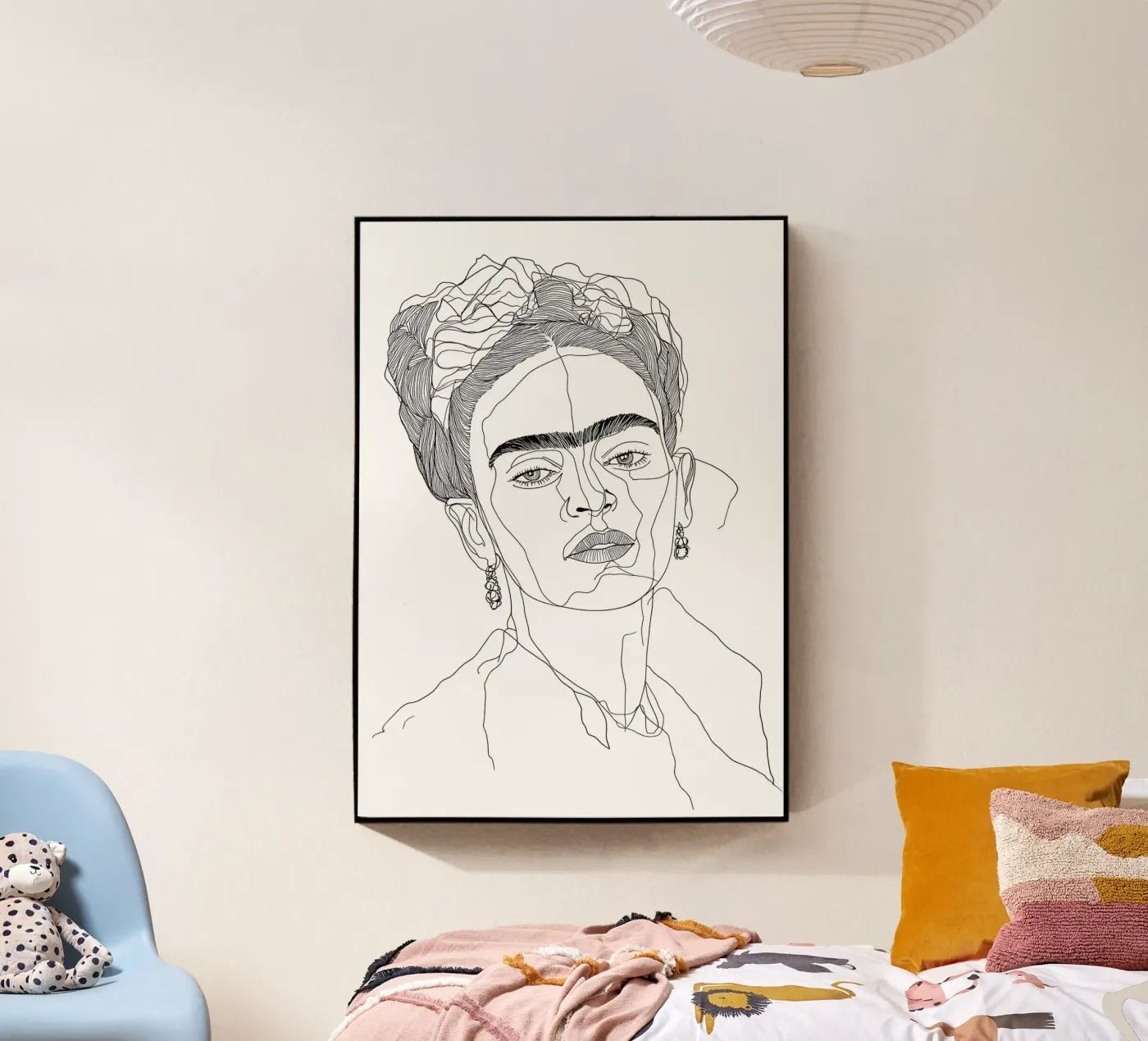 Frida line art plexiglass da Justyna Jaszke JBJart