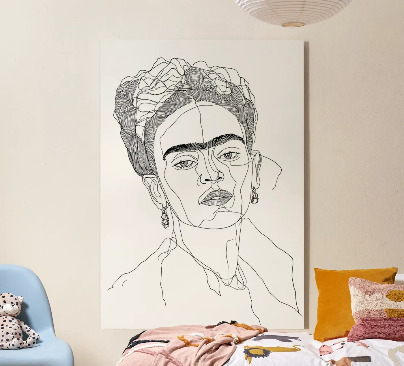 Frida line art plexiglass da Justyna Jaszke JBJart