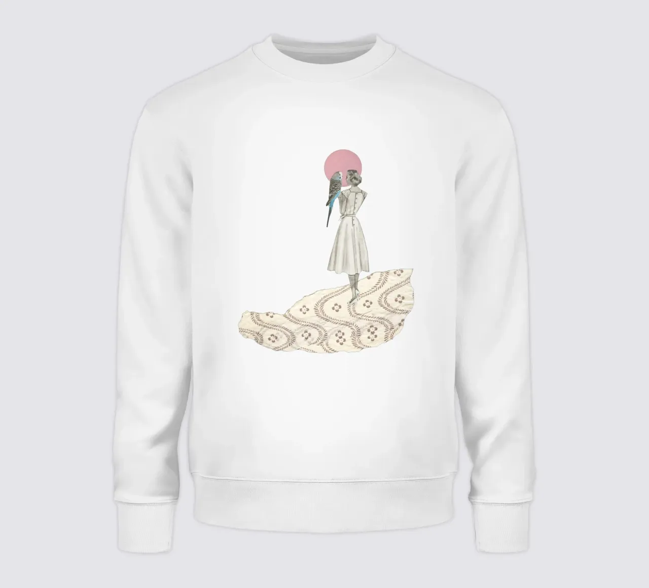 Un uccello nella mano felpa da Cassia Beck Collage