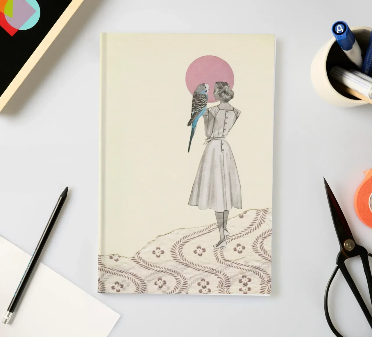 A Bird in the Hand notebook by Cassia Beck Collage