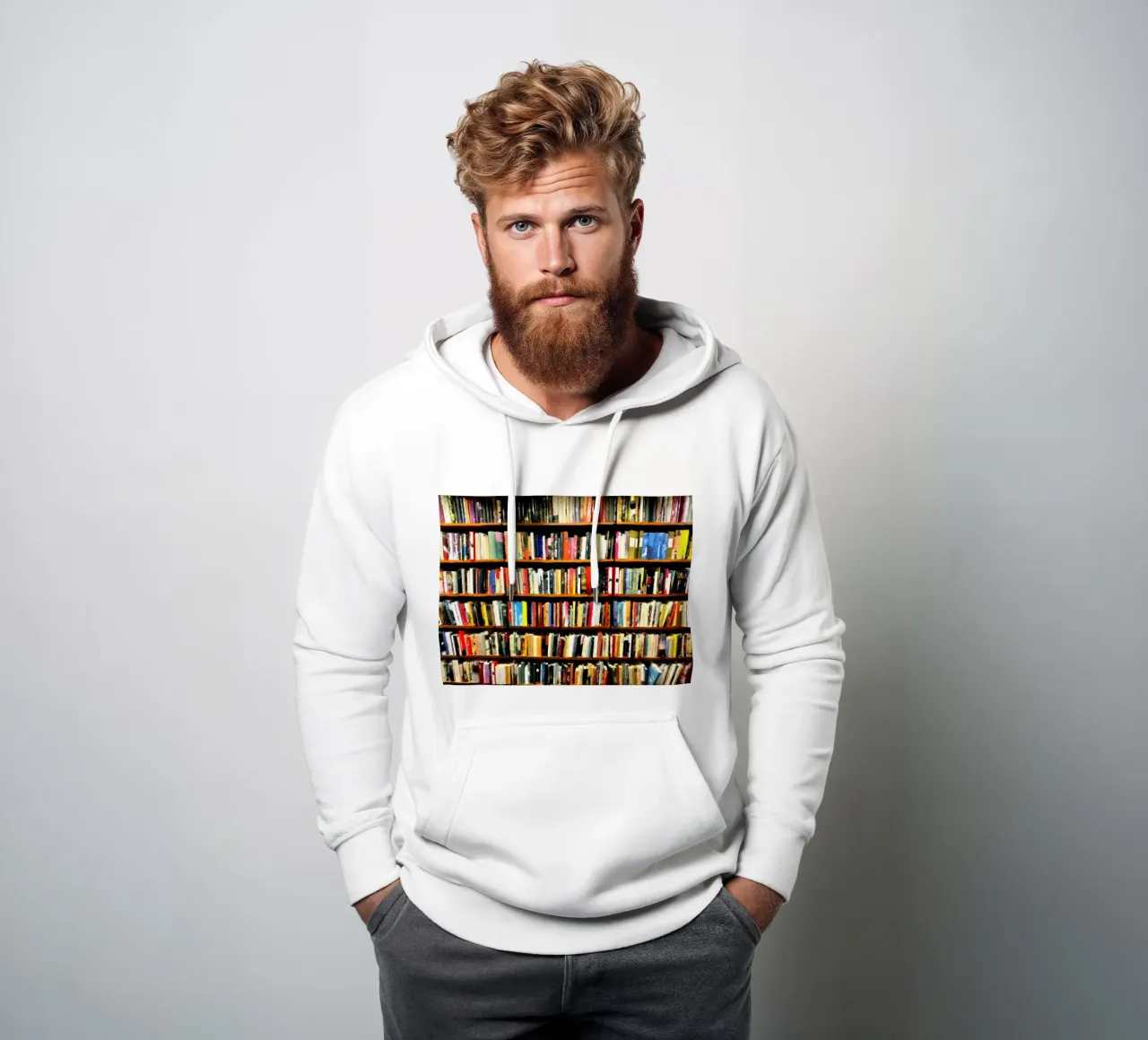 Libri in pittura felpa con cappuccio da Massimo Frascogna