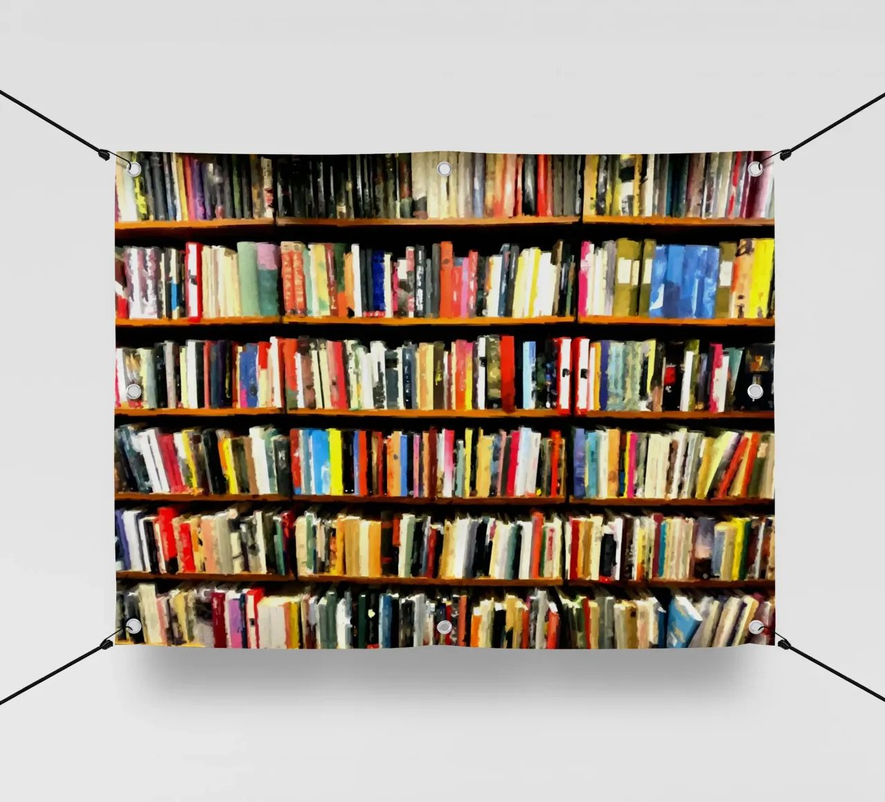 Libri in pittura telo in pvc da Massimo Frascogna