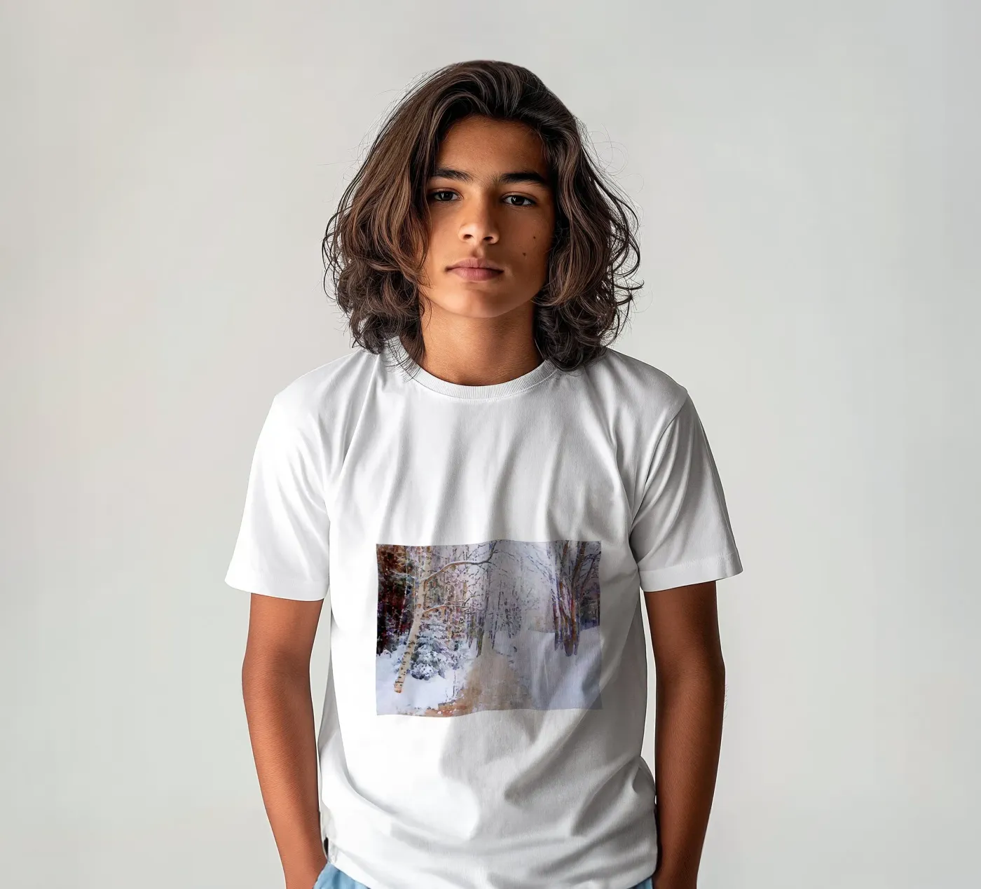 Winter Kinder T-Shirt von Massimo Frascogna