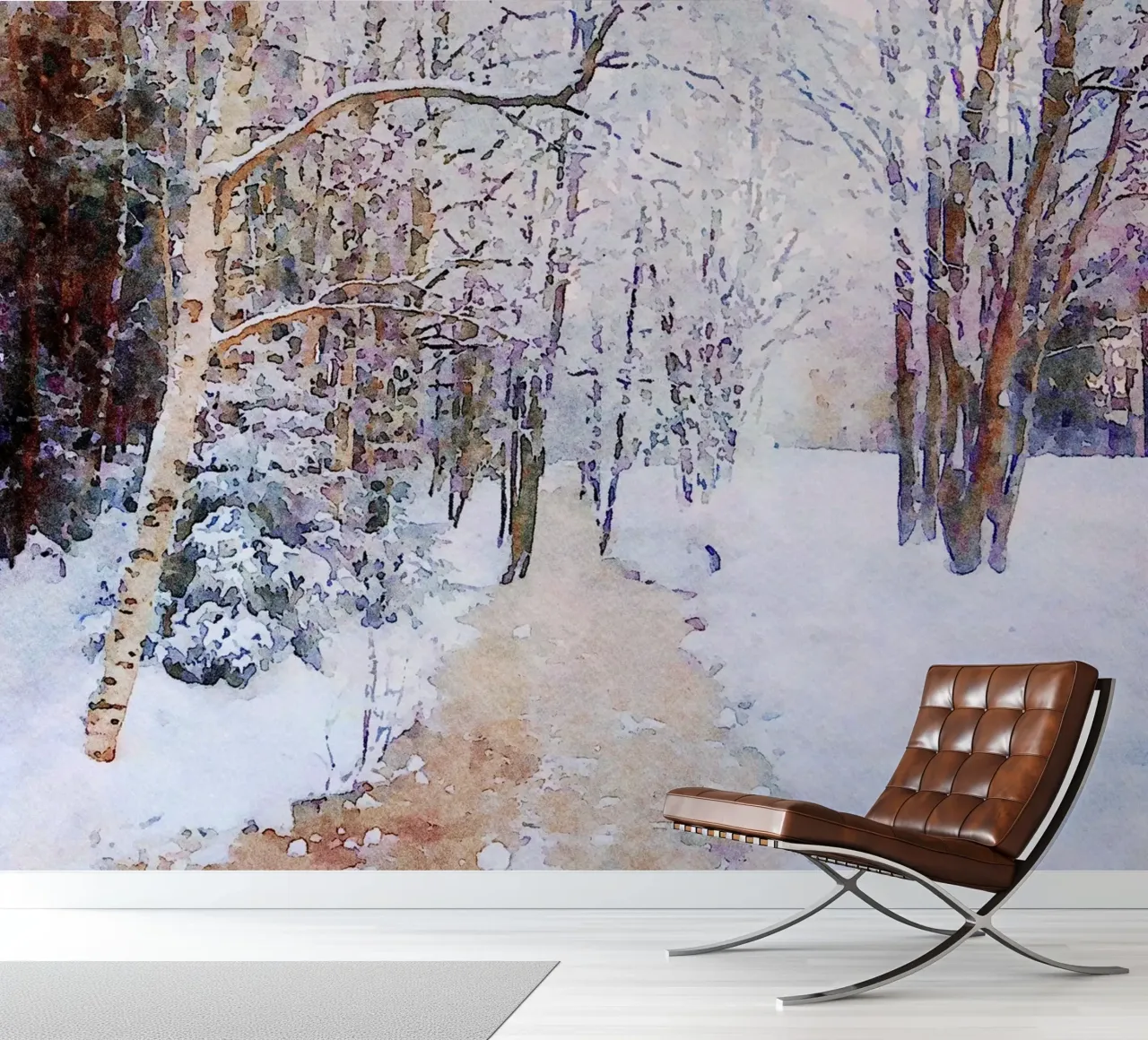 Winter fotobehang van Massimo Frascogna