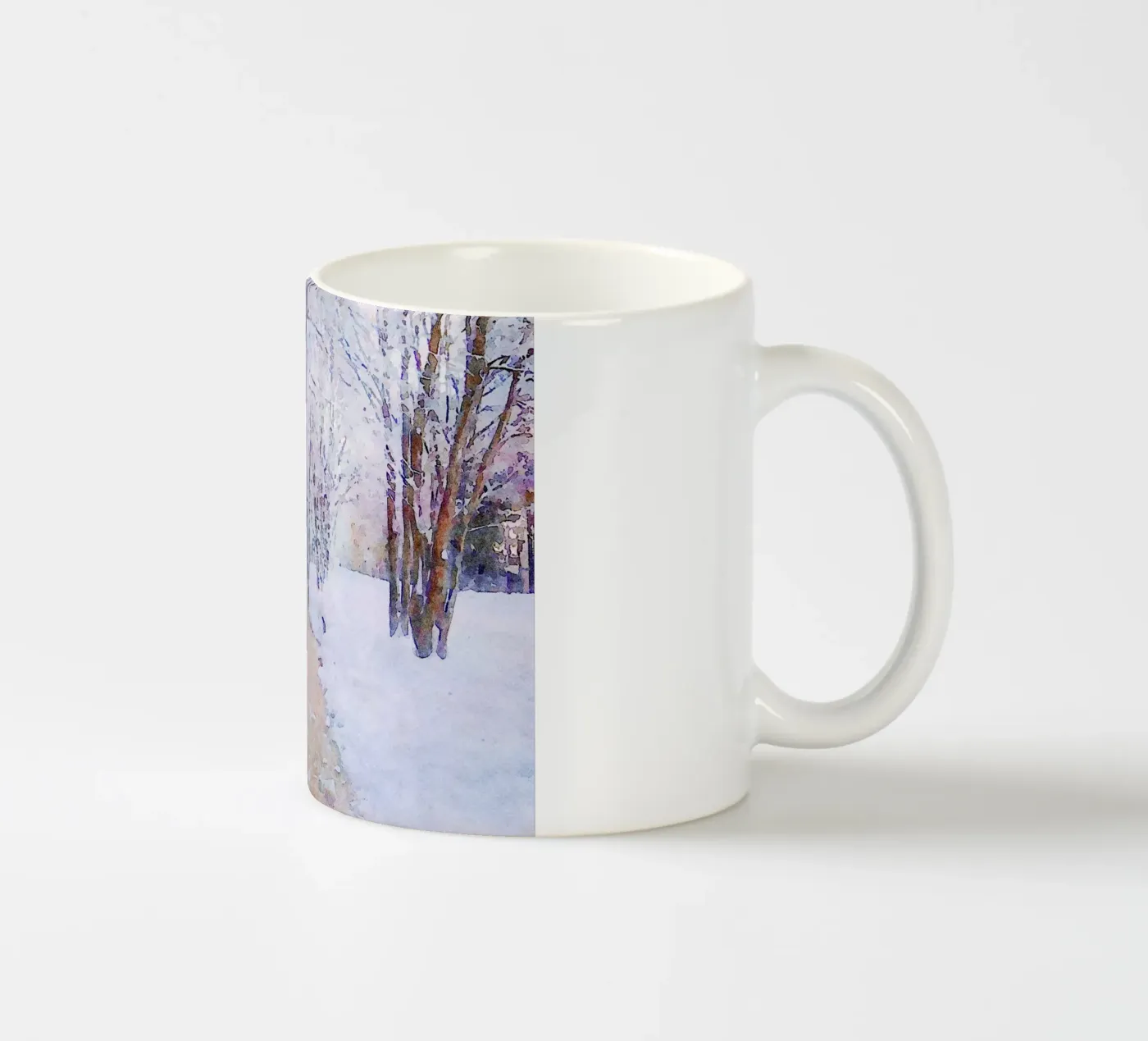 Winter ceramic mug by Massimo Frascogna
