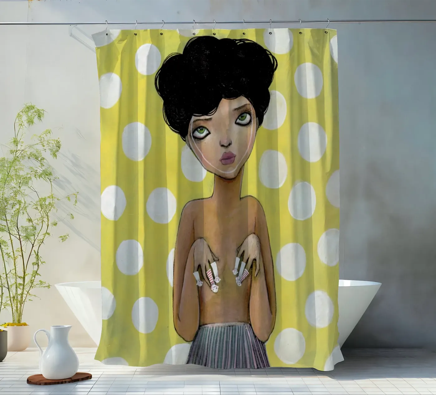 Dots Duschvorhang von Lesja Chernish