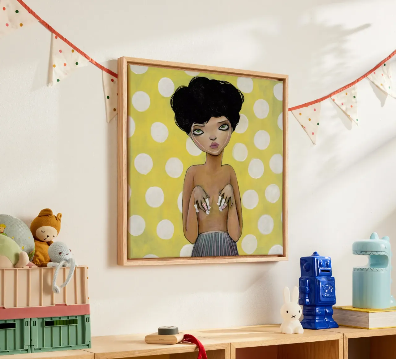 Dots canvas van Lesja Chernish