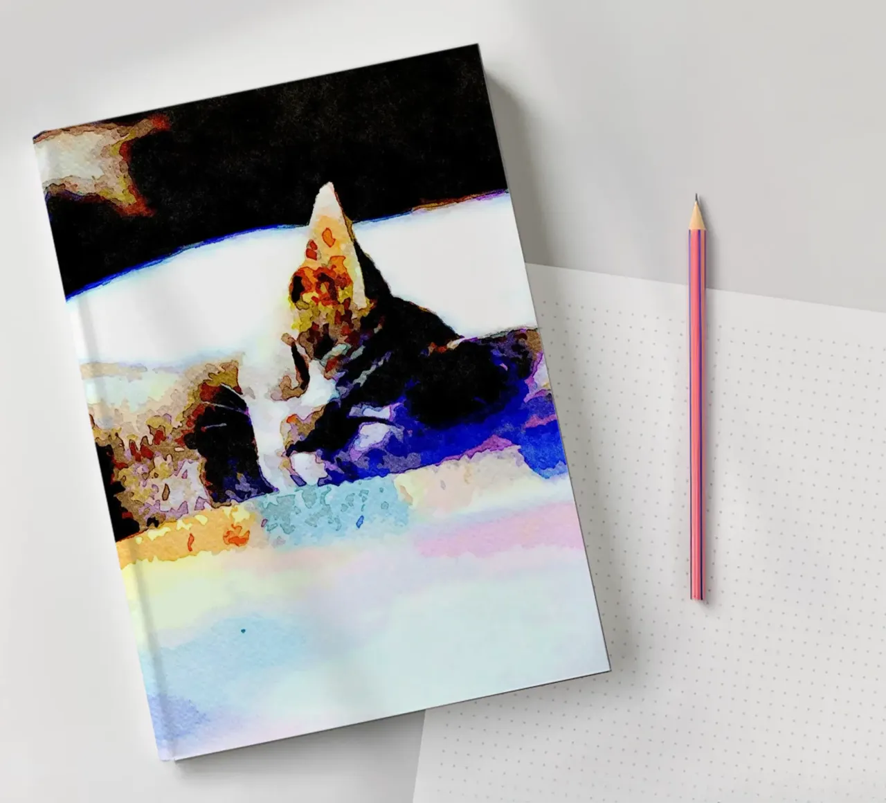 Sleeping cat notebook by Massimo Frascogna