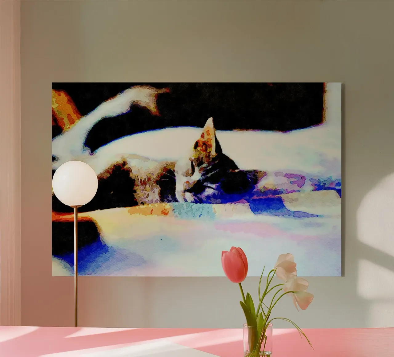 Gatto che dorme plexiglass da Massimo Frascogna