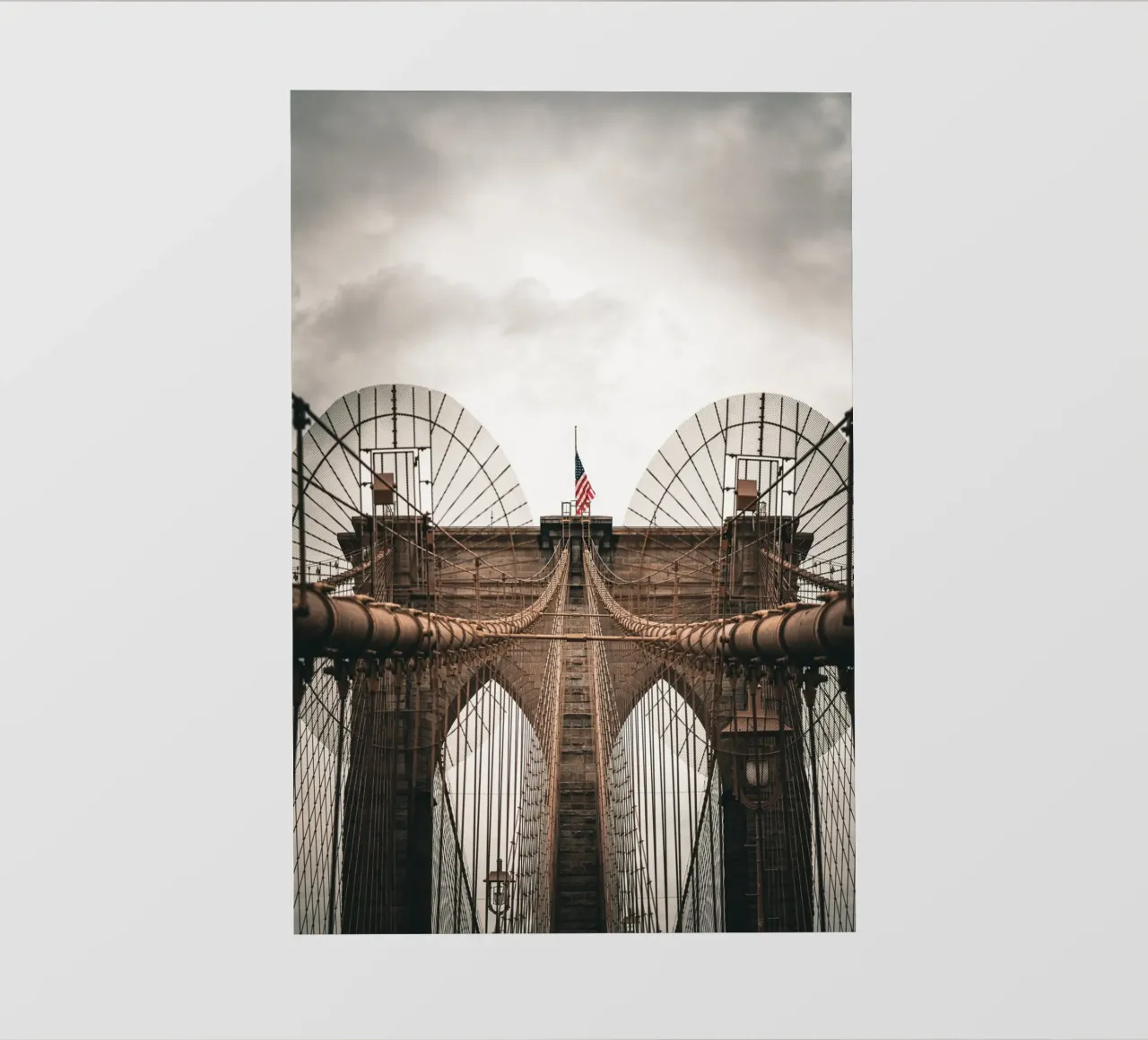 Brooklyn Bridge pellicola backlit da Flo Klein