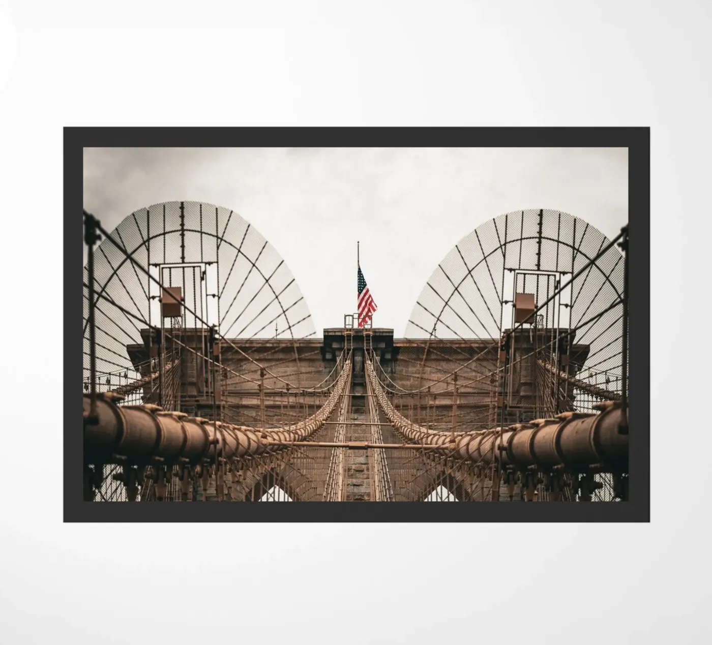 Brooklyn Bridge doormat by Flo Klein Gallery