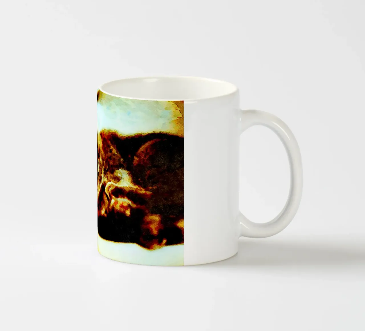 Allarme gatto tazza in ceramica da Massimo Frascogna