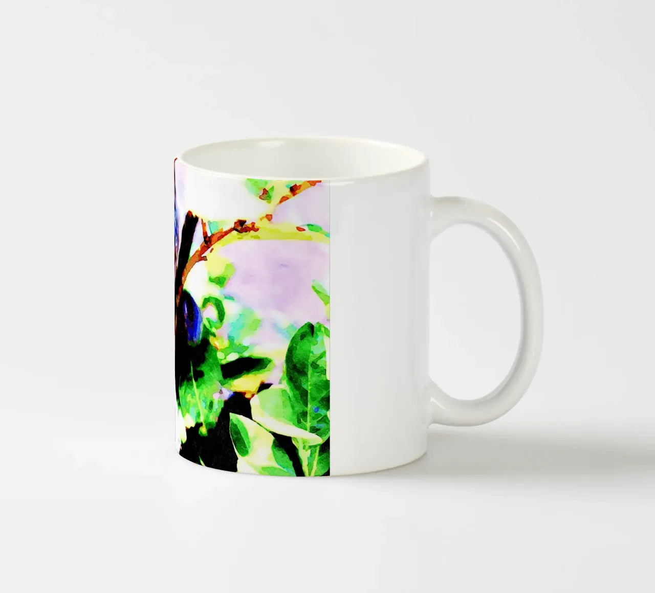 Gattino nel verde tazza in ceramica da Massimo Frascogna