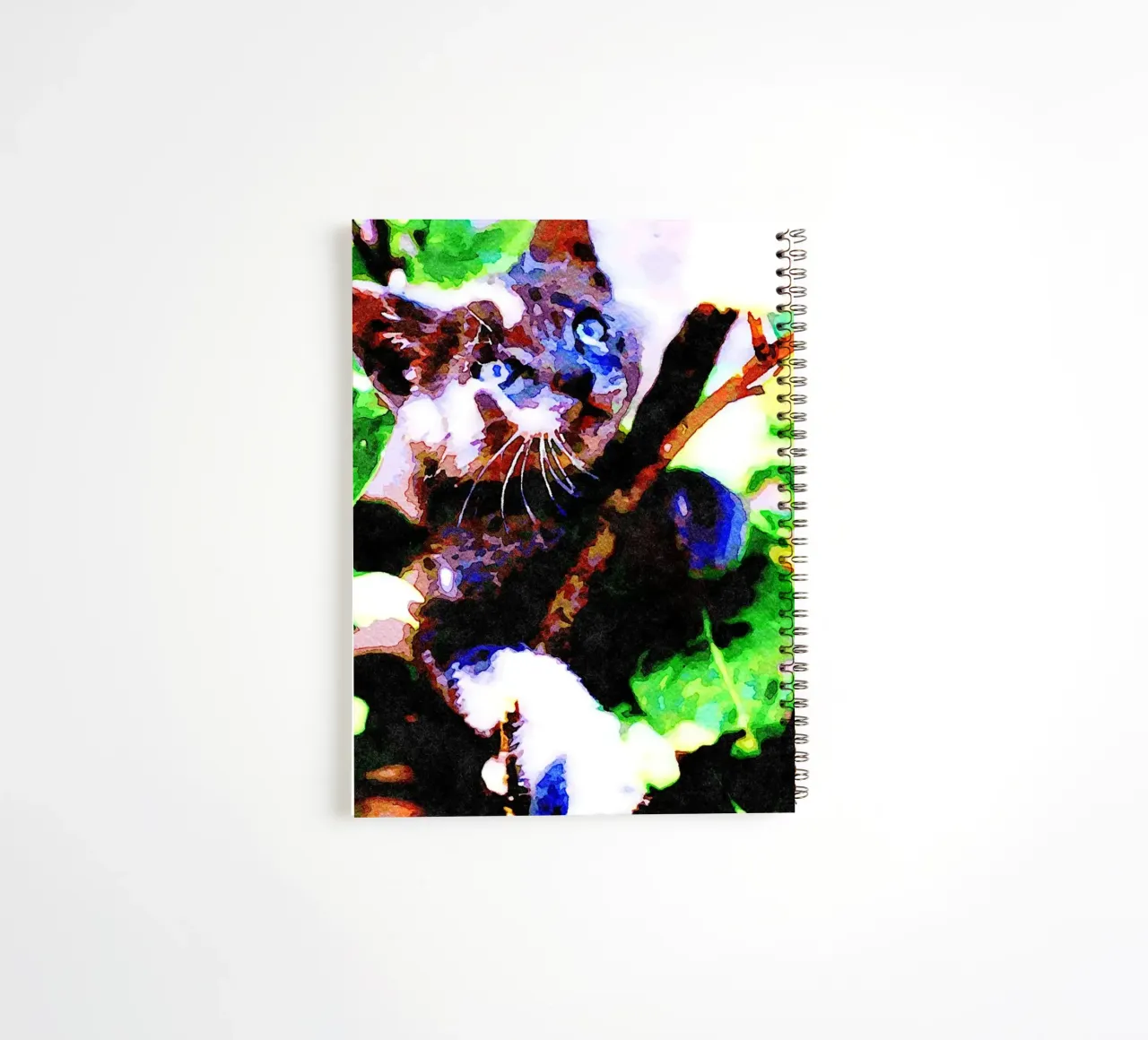 Kitten in the green spiral notebook by Massimo Frascogna
