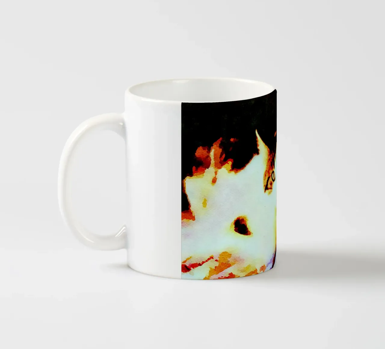 Gatto che si rilassa tazza in ceramica da Massimo Frascogna