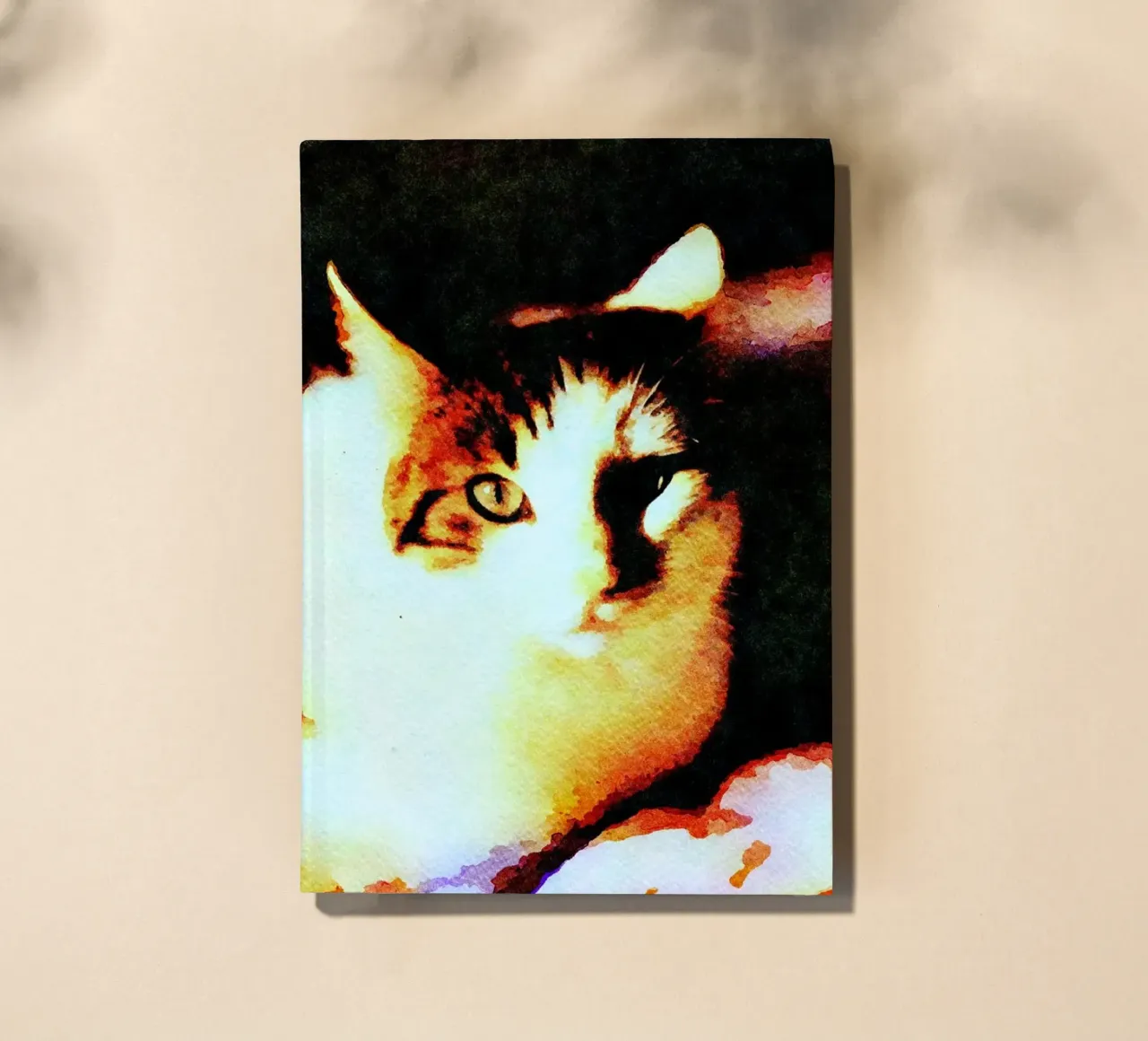 Cat relaxing notebook by Massimo Frascogna