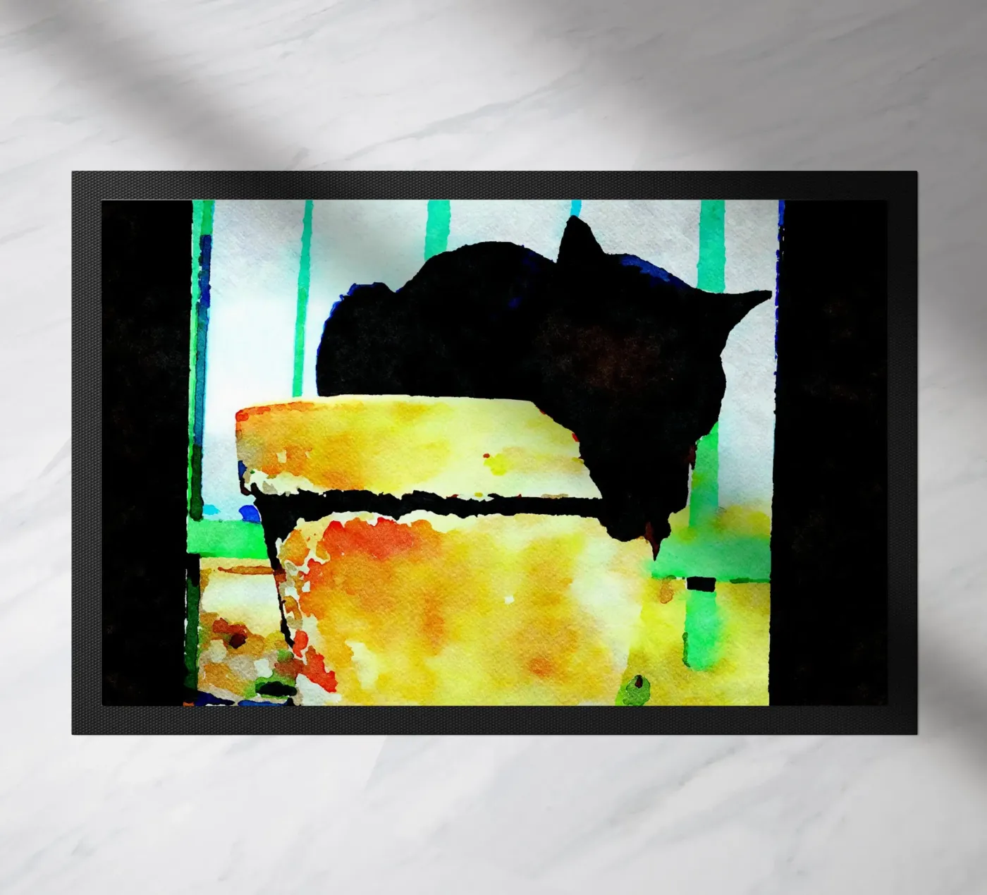 Gatto nero zerbino da Massimo Frascogna