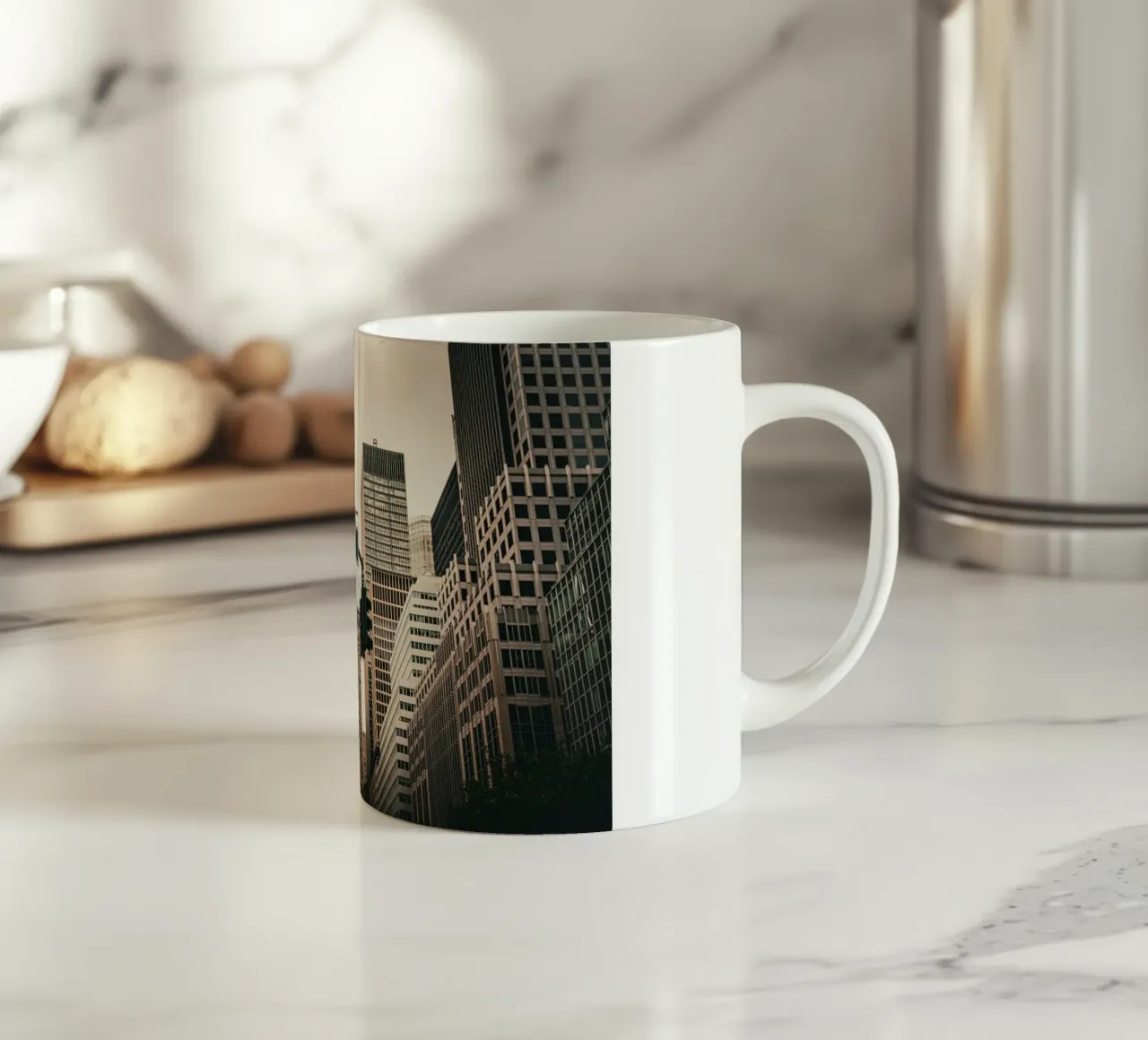 New York tazza in ceramica da Flo Klein