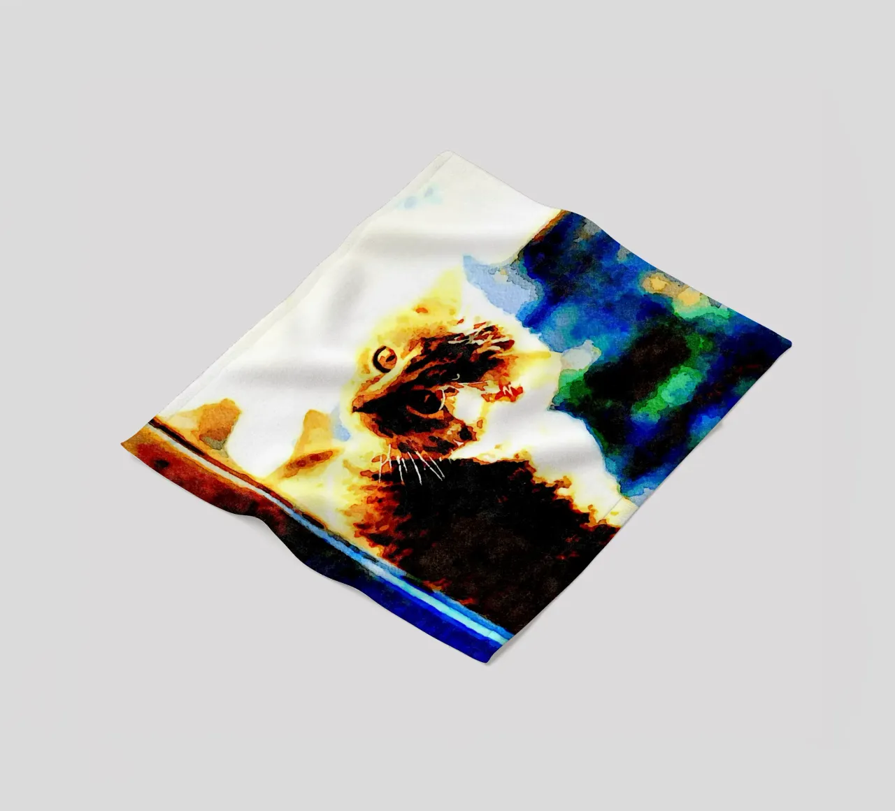 The cat on the window fleece blanket by Massimo Frascogna