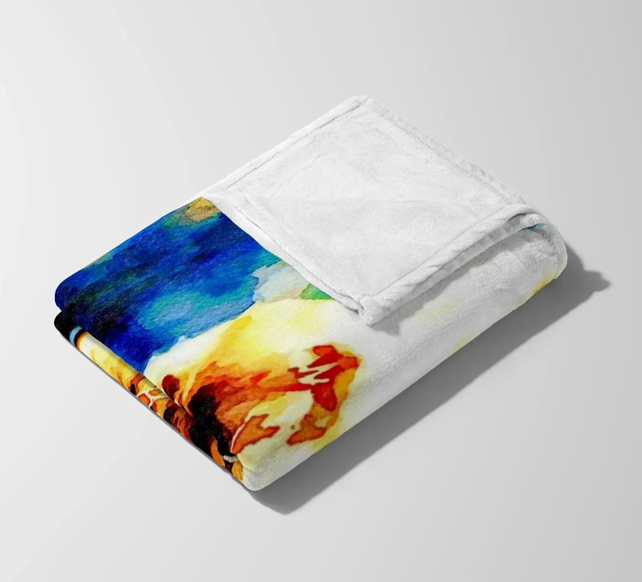 The cat on the window fleece blanket by Massimo Frascogna