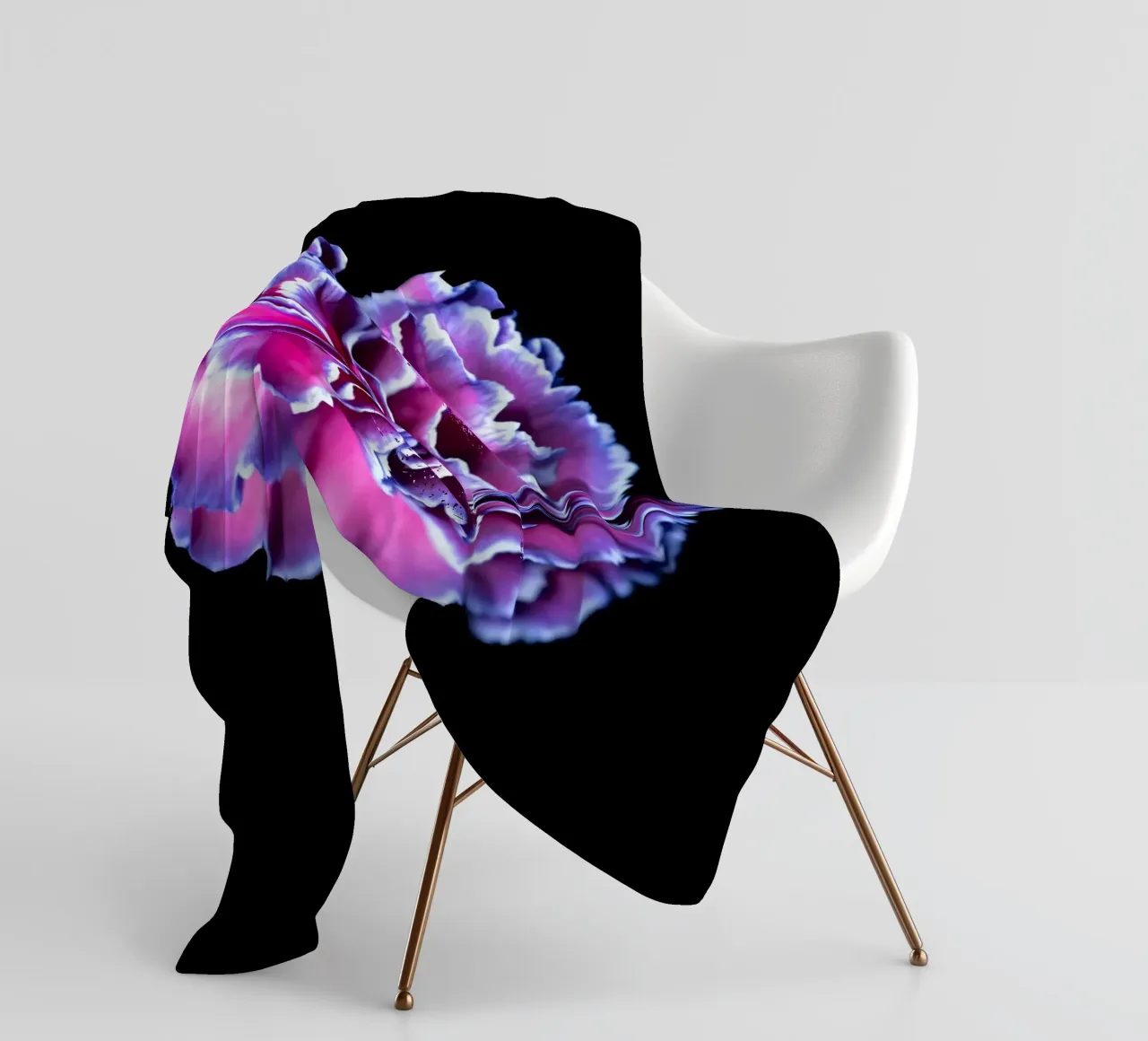 Makro Flower fleece blanket by Flo Klein