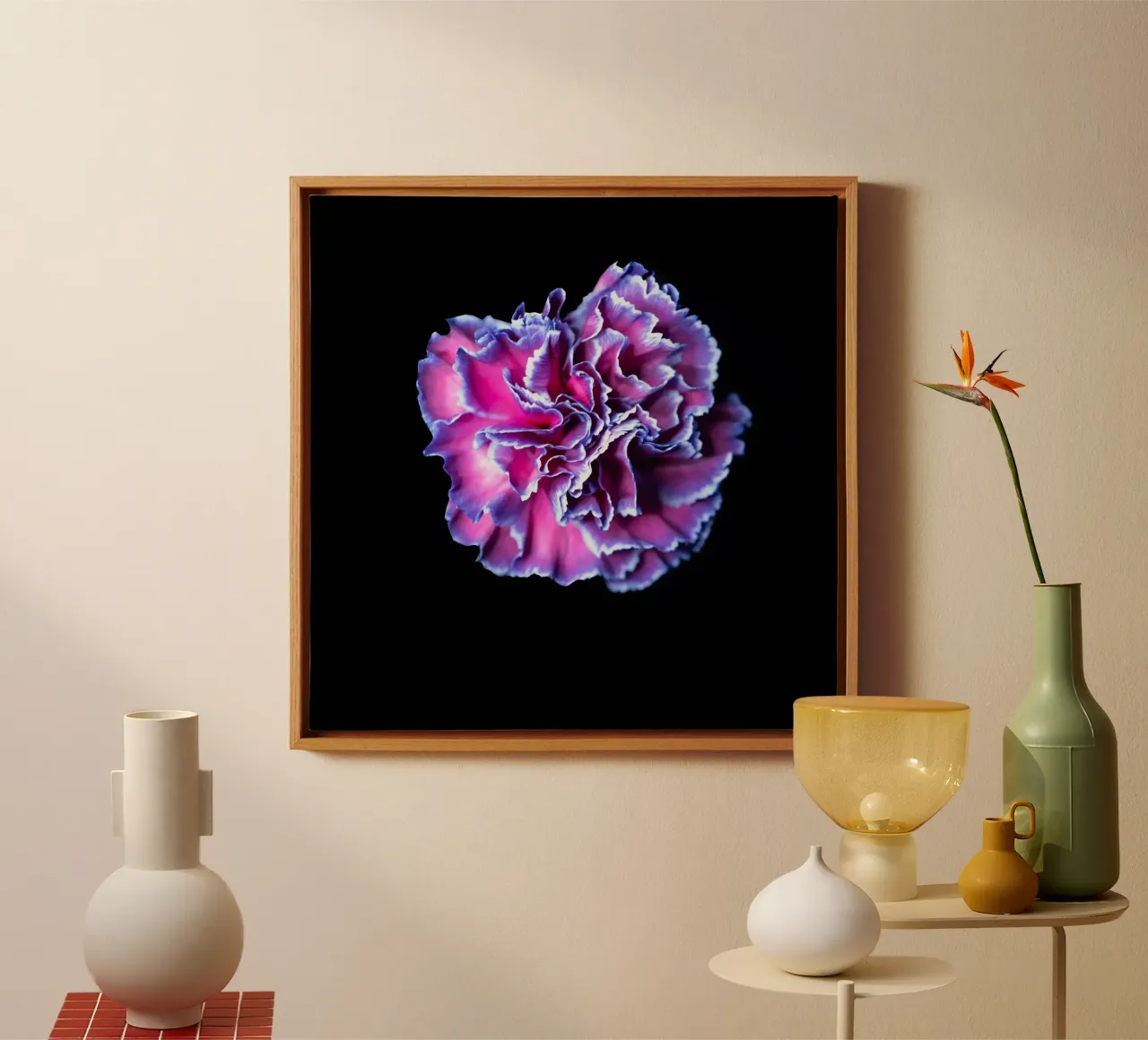 Makro Flower tela con Cornice a cassetta da Flo Klein