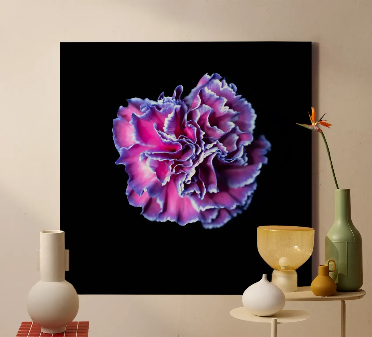 Makro Flower tela con Cornice a cassetta da Flo Klein