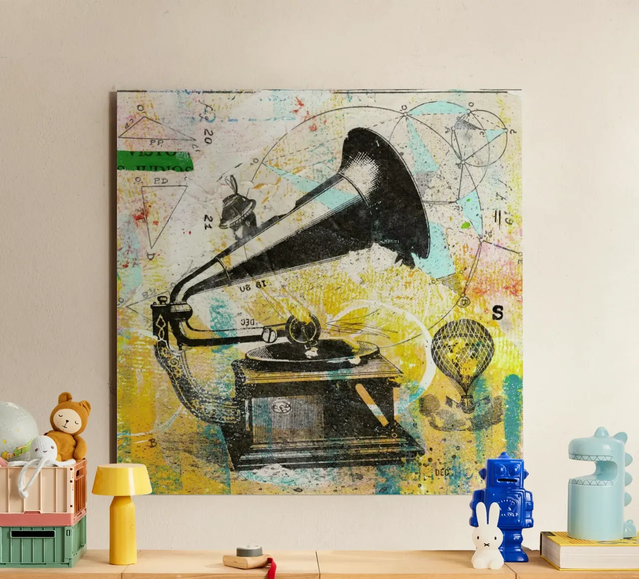 Gramophone alu-dibond by Tameo