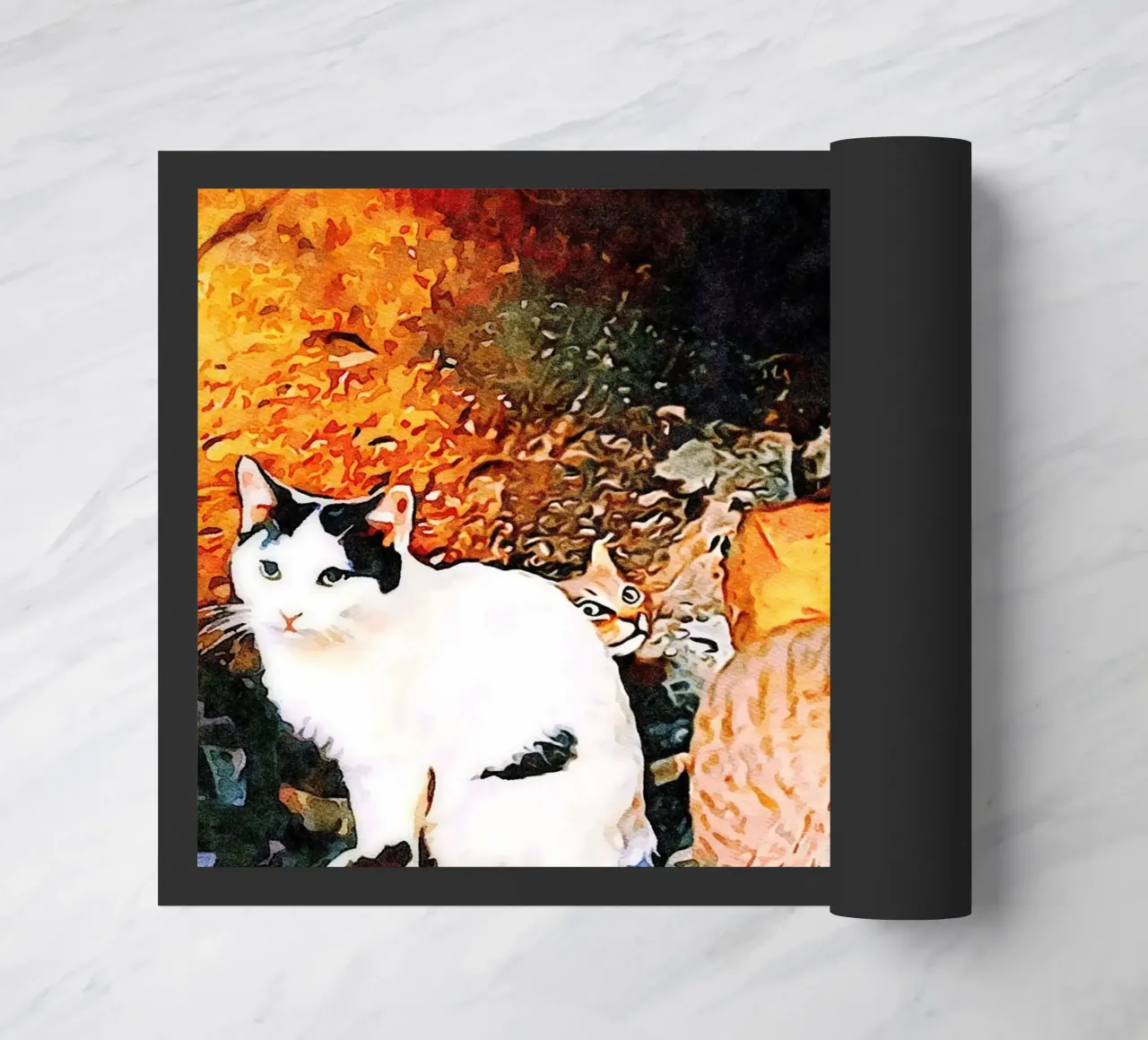 Hidden cat doormat by Massimo Frascogna