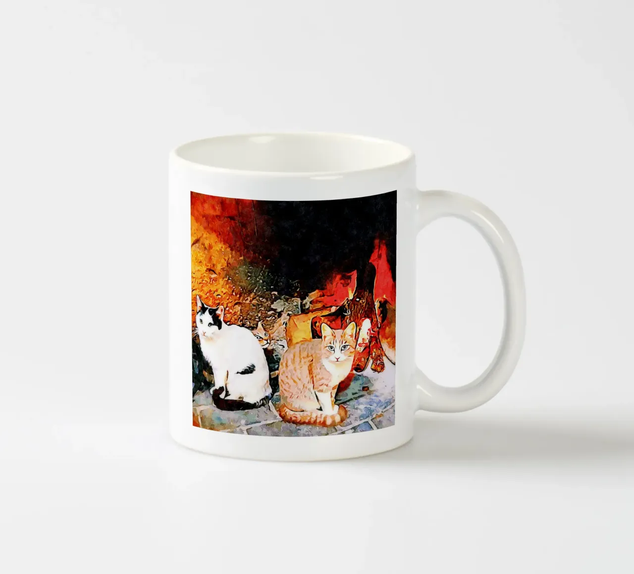 Gatto nascosto tazza in ceramica da Massimo Frascogna
