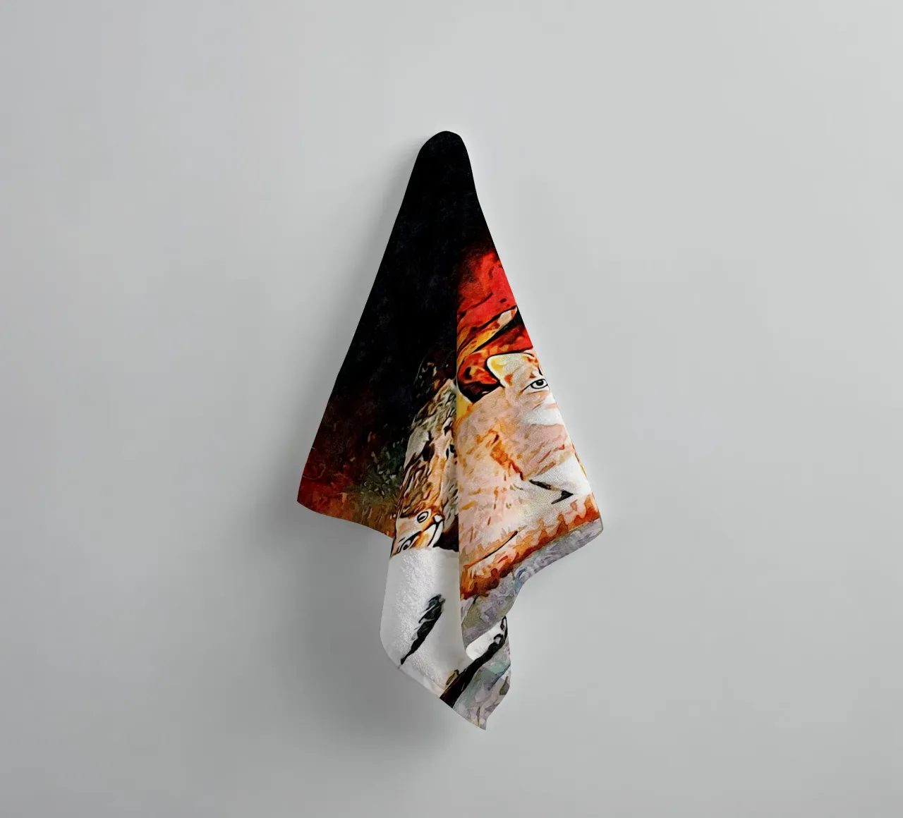 Hidden cat towel by Massimo Frascogna
