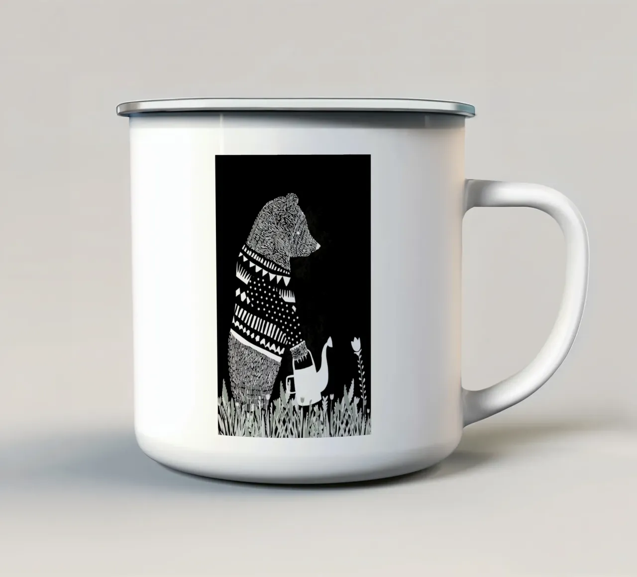 Garden Me tazza in smalto da Amalia Restrepo