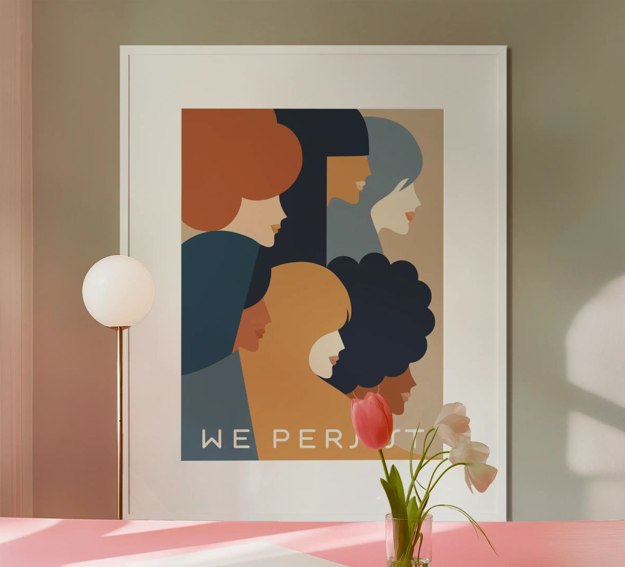 Women Empowering Women - Nous persistons Tons de terre poster de Dominique Vari