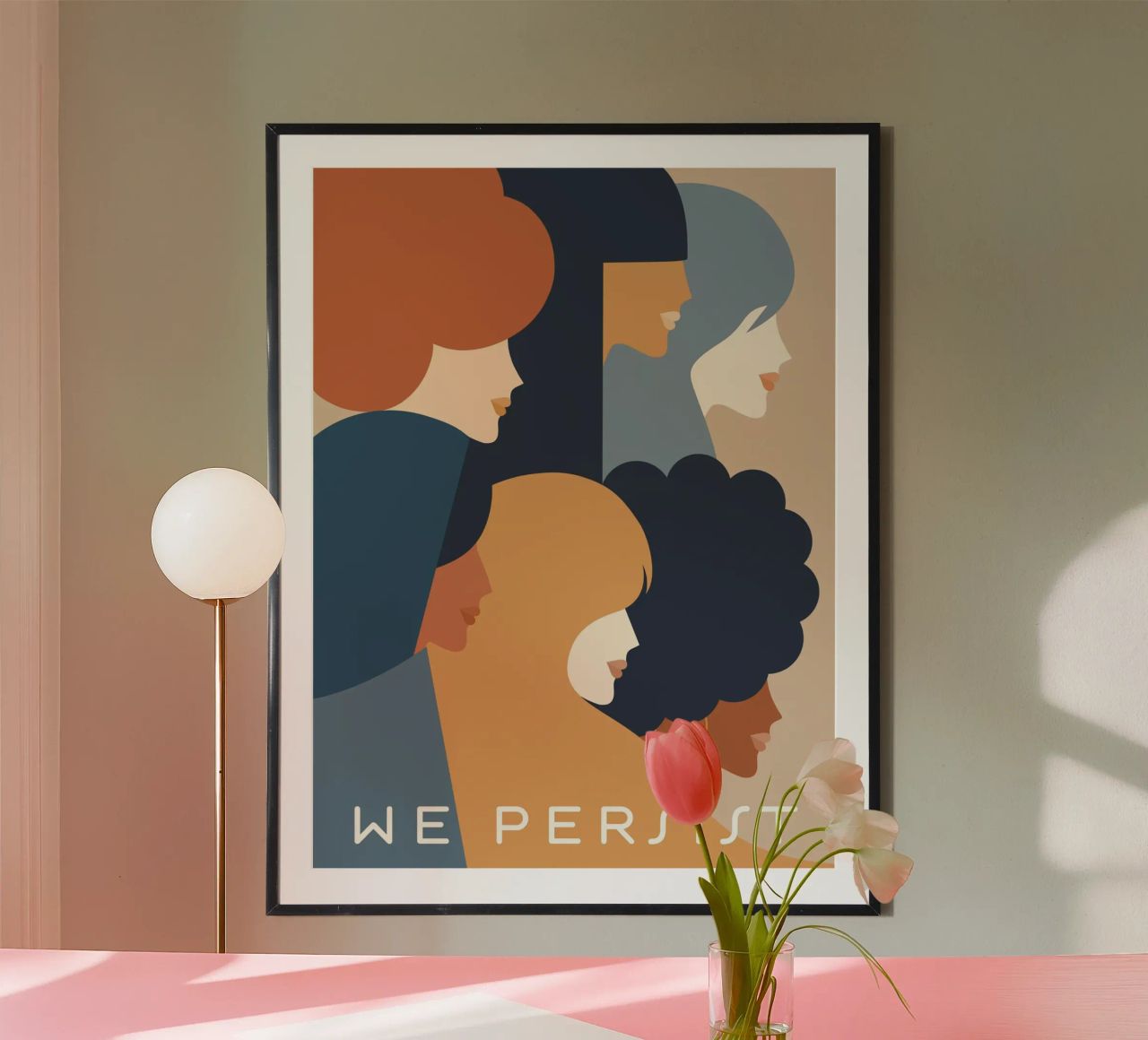 Women Empowering Women - Nous persistons Tons de terre poster de Dominique Vari