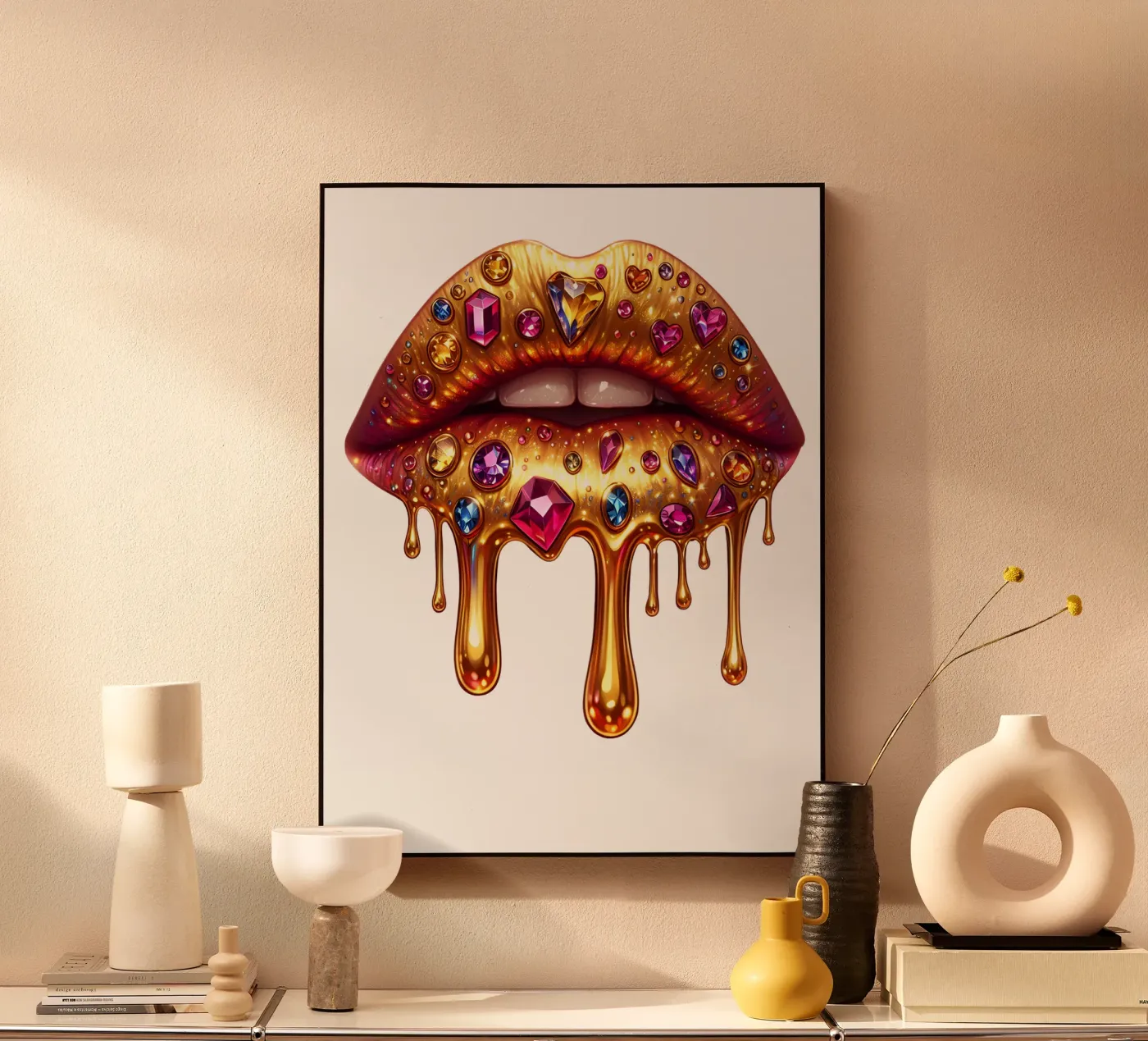 FASHION LIPS Acryl-Glas von ARTOMATIC