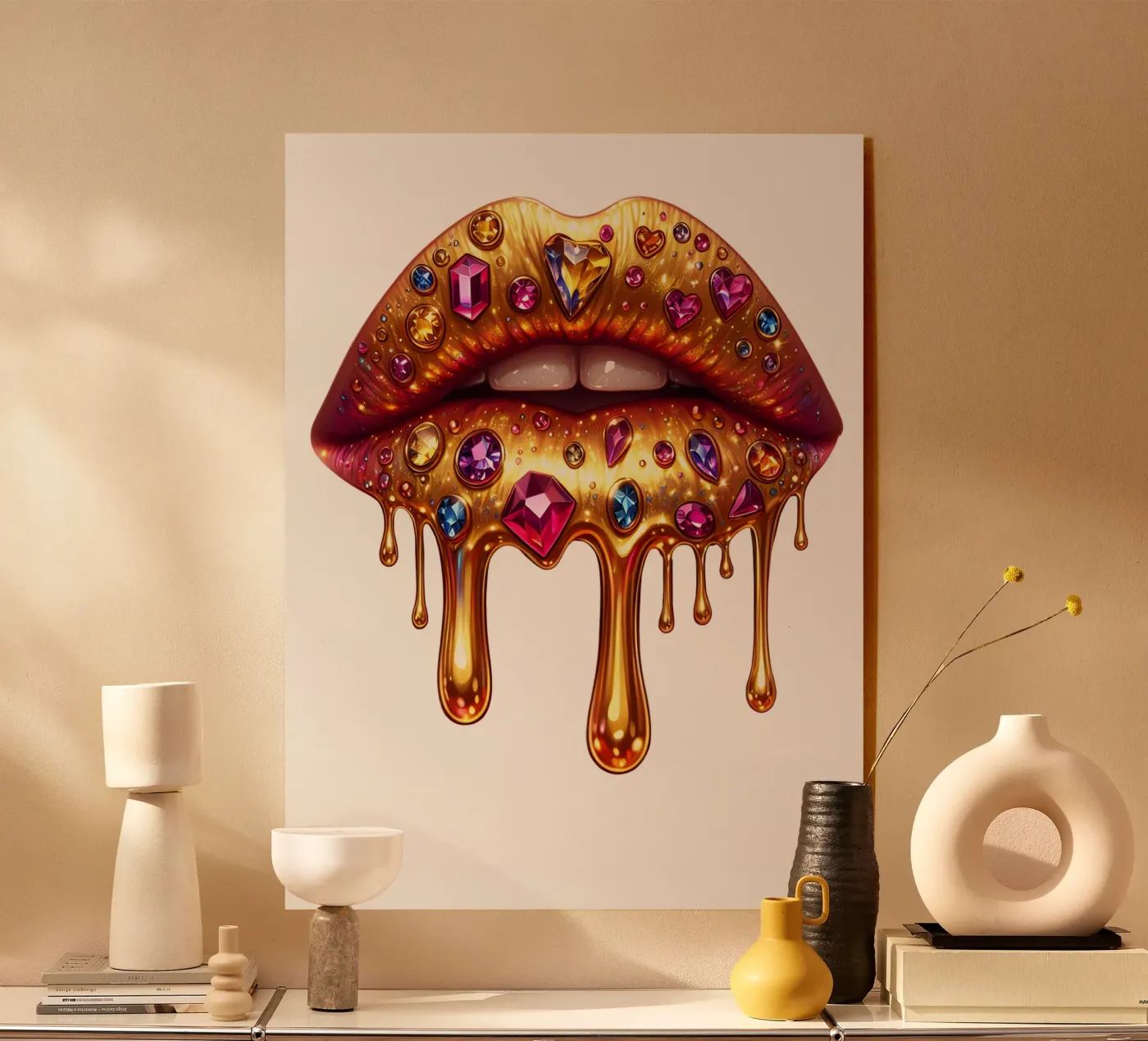 FASHION LIPS Acryl-Glas von ARTOMATIC