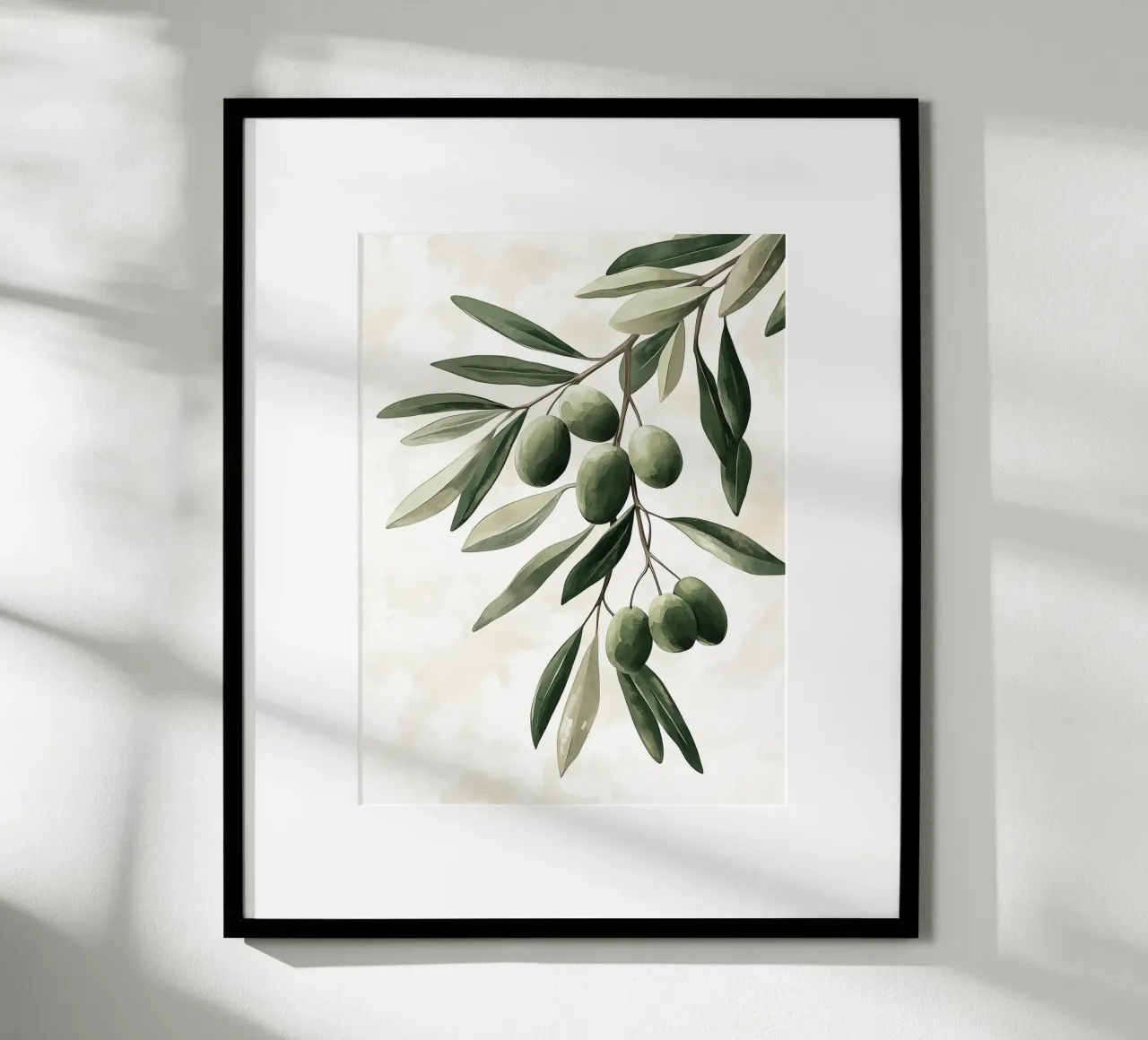 Branche d'olivier poster con telaio in plastica da Spice & Style