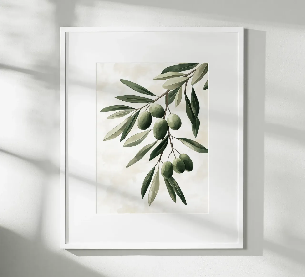 Branche d'olivier poster con telaio in plastica da Spice & Style