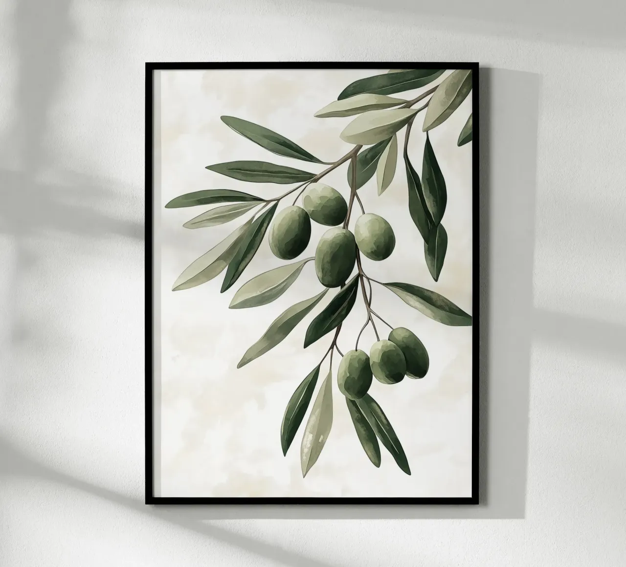 Branche d'olivier poster con telaio in plastica da Spice & Style