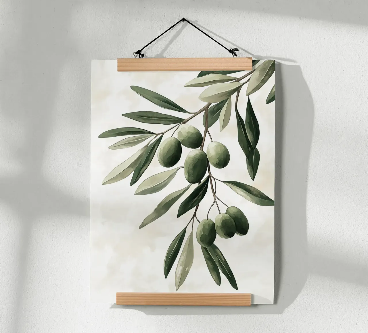 Branche d'olivier poster con telaio in plastica da Spice & Style
