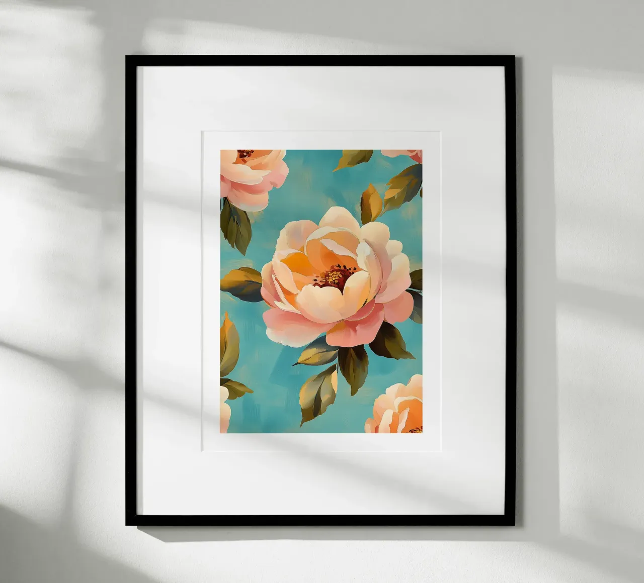Rose dai toni tenui poster con telaio in alluminio da Flora & Horizon