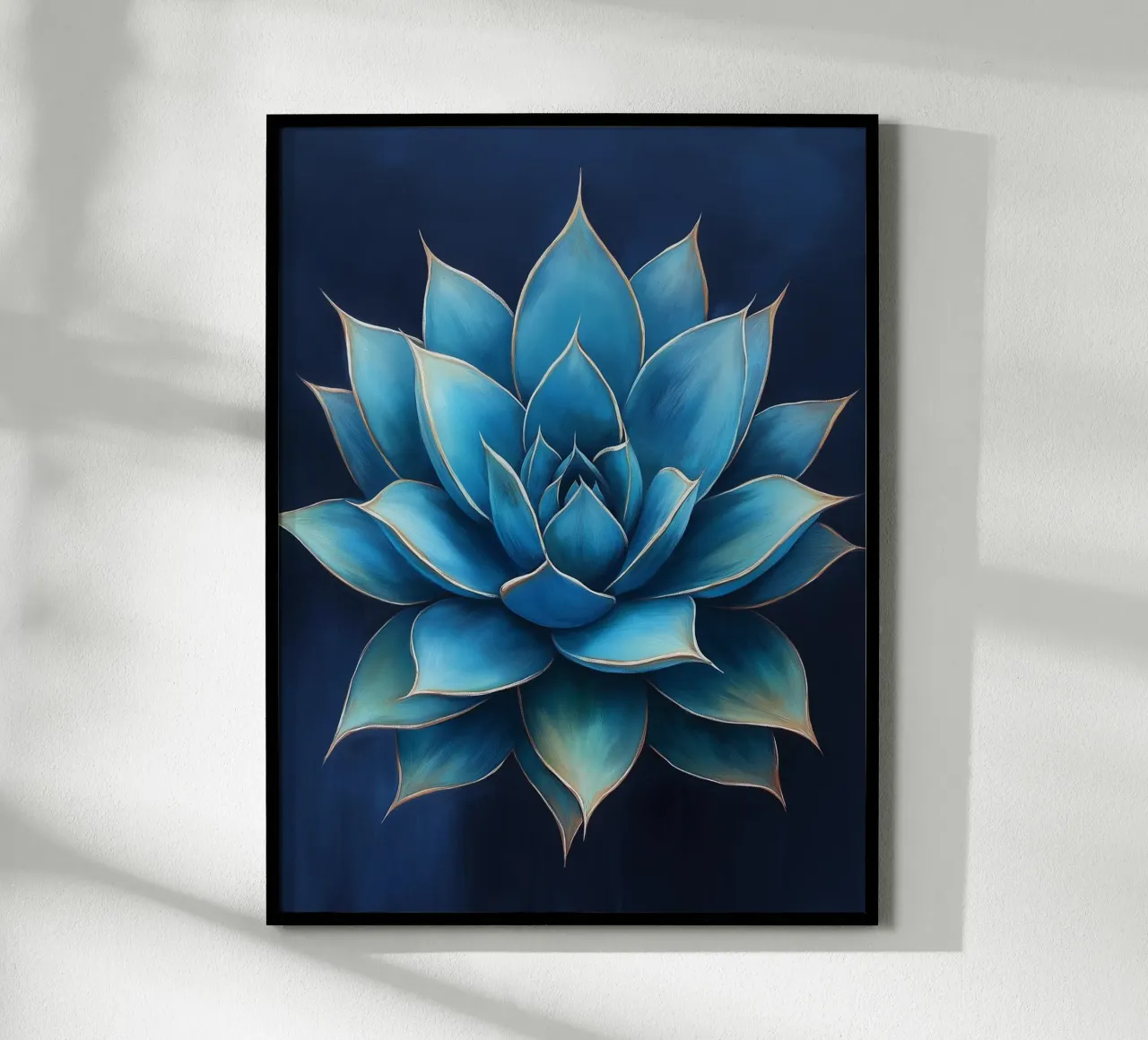 Blauer Lotus Elegant Poster von Flora & Horizon