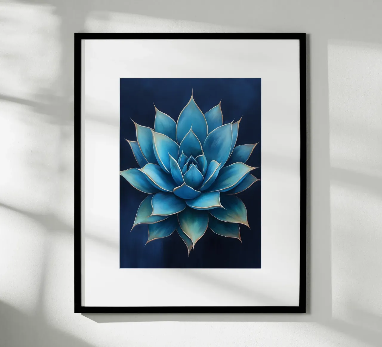 Blauer Lotus Elegant Poster von Flora & Horizon