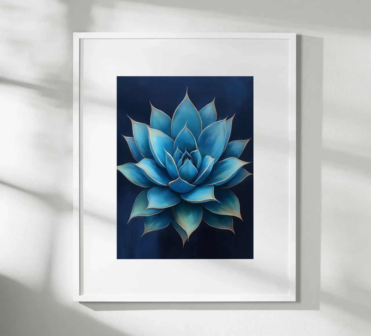 Blauer Lotus Elegant Poster von Flora & Horizon