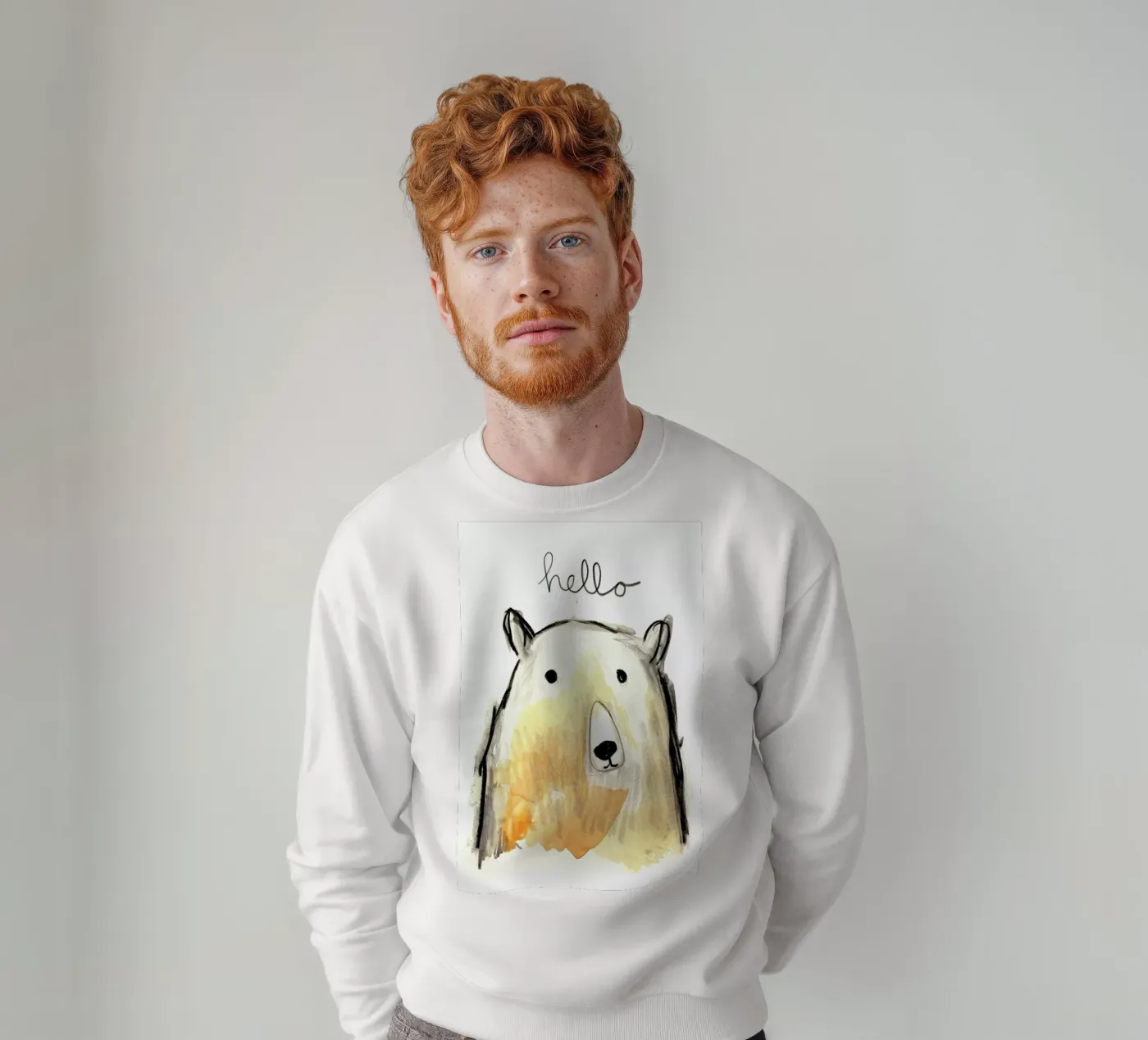 Hello Bear felpa da Farina Kuklinski