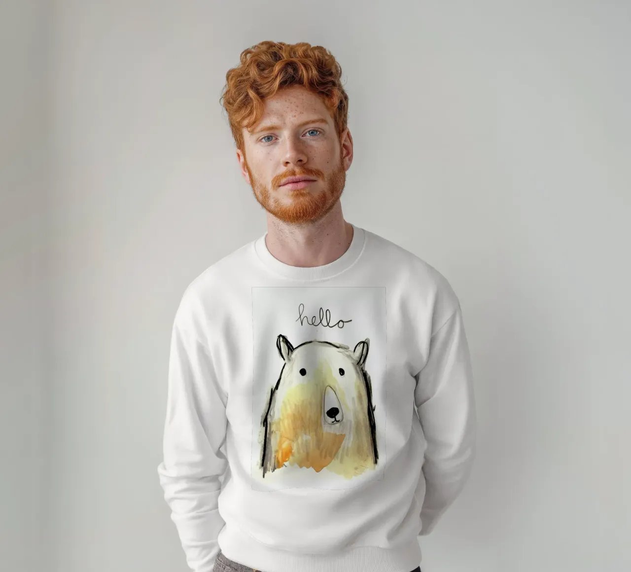Hello Bear felpa da Farina Kuklinski