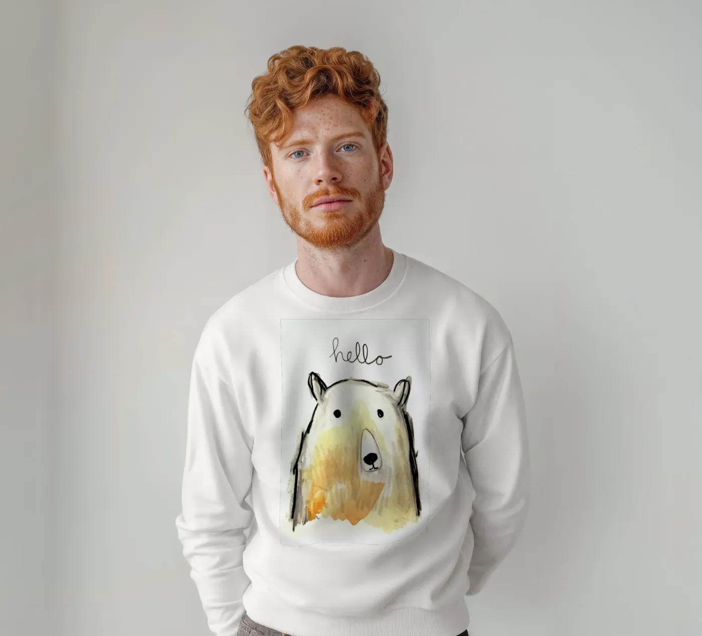Hello Bear felpa da Farina Kuklinski