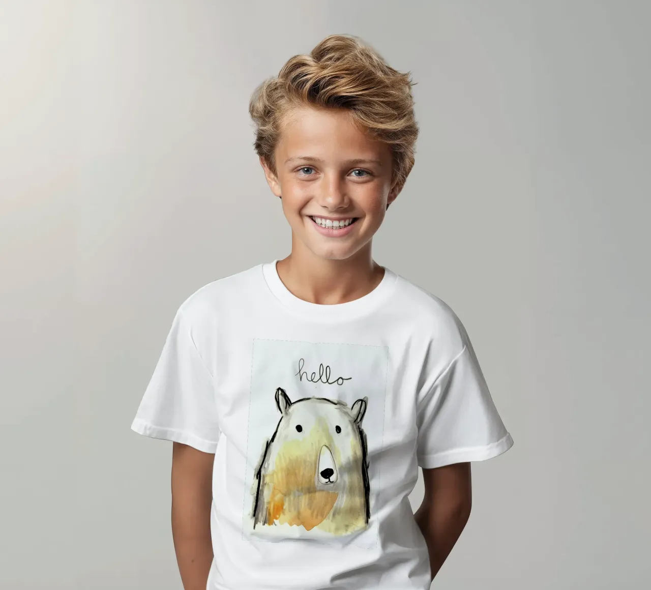Hello Bear t-shirt bambini da Farina Kuklinski