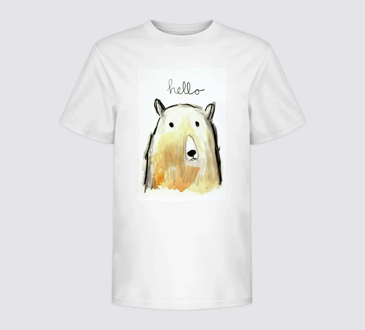 Hello Bear kinder t-shirt van Farina Kuklinski