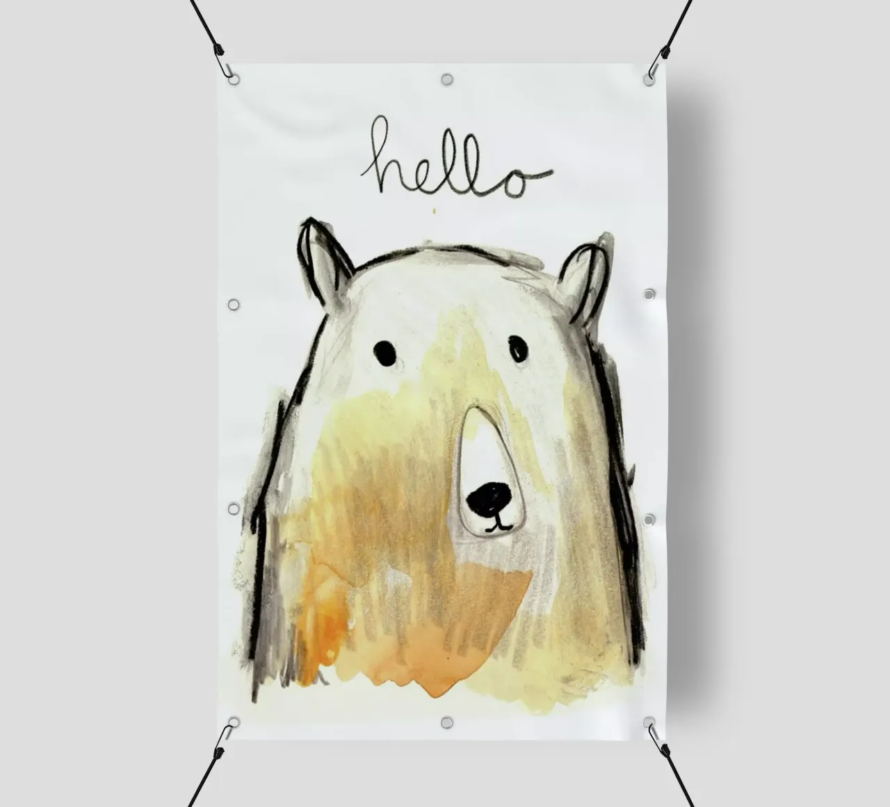 Hello Bear telo in pvc da Farina Kuklinski